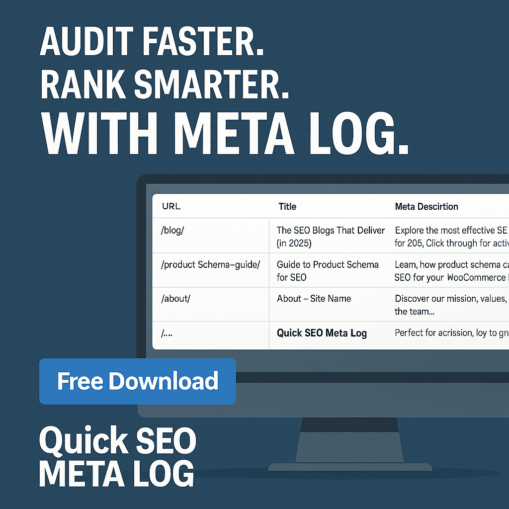 Quick SEO Meta Log Blog Post Image