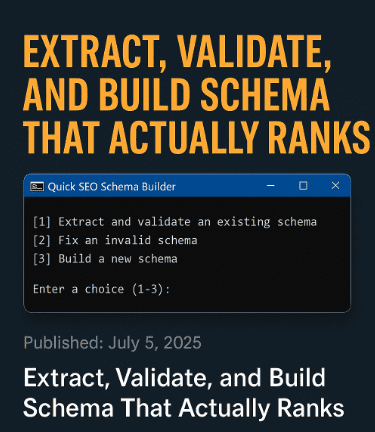 Quick SEO Schema Builder Blog Post Image